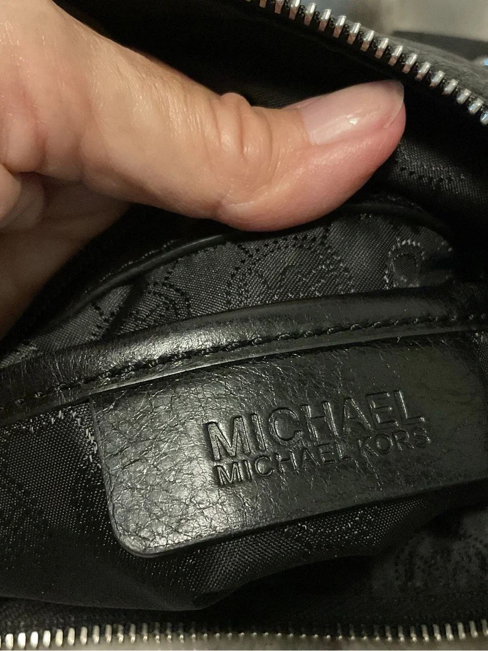 Michael Kors black leather Fallon Hobo bag